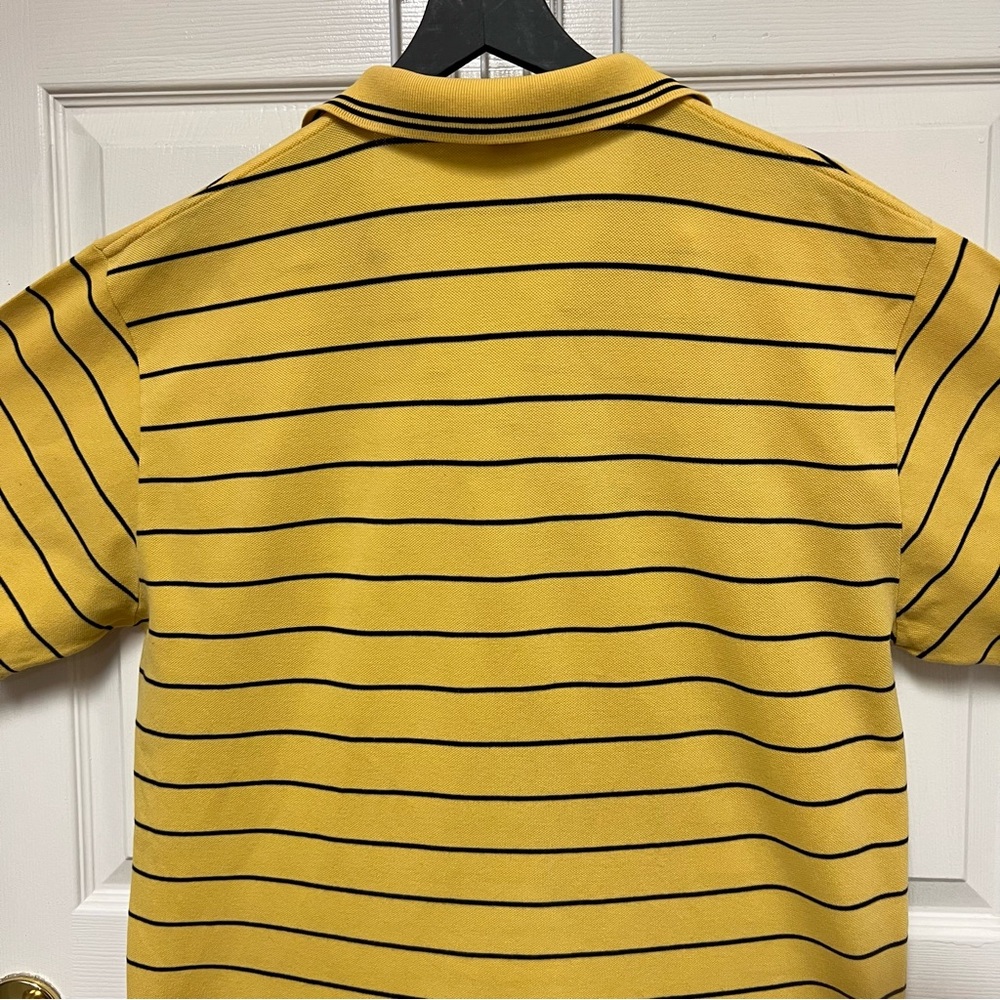 Polo by Ralph Lauren Yellow and Navy Striped Polo Shirt - Picture 8 of 13